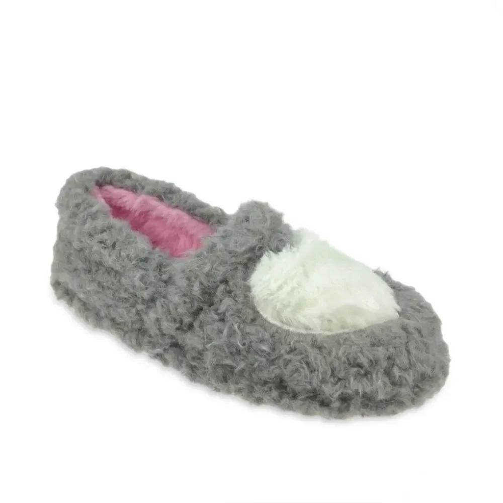 Little Girls Sherpa Faux Fur Fuzzy Heart Slippers Shoes Size 13/1
